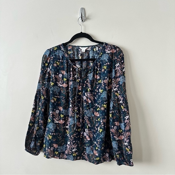 CASLON (Nordstrom) -Floral Boho Peasant Blouse (Size:XS) - Picture 4 of 8